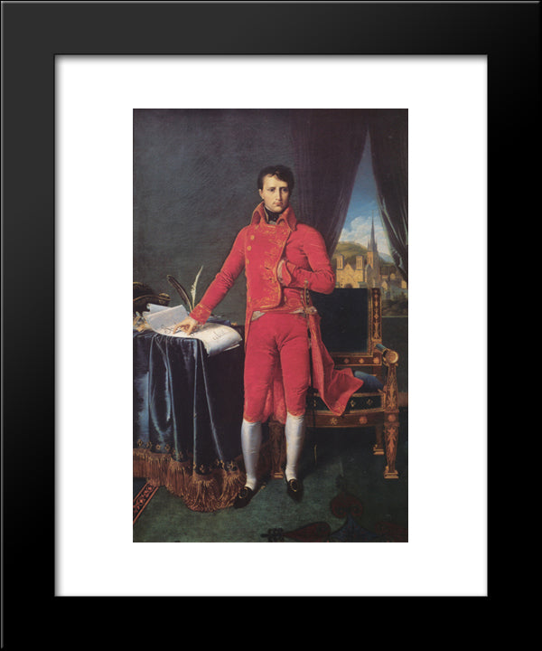 Portrait Of Napoleon Bonaparte, The First Council 20x24 Black Modern Wood Framed Art Print Poster by Ingres, Jean Auguste Dominique