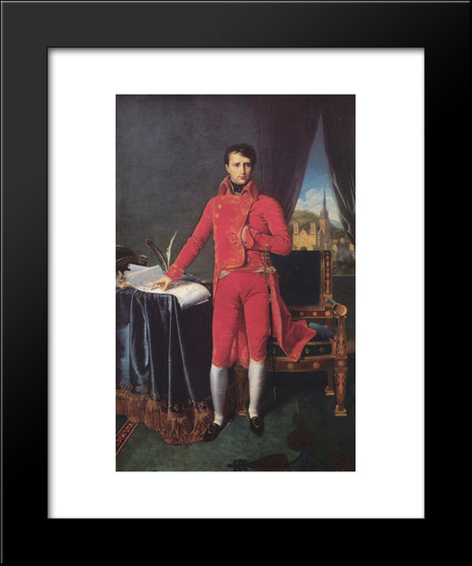 Portrait Of Napoleon Bonaparte, The First Council 20x24 Black Modern Wood Framed Art Print Poster by Ingres, Jean Auguste Dominique