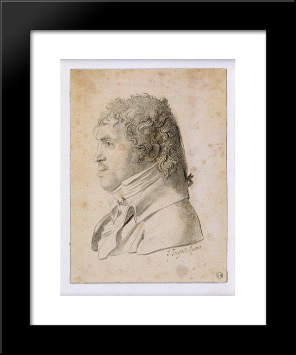 Portrait Suvee, Director Of The Academy Of France In Rome 20x24 Black Modern Wood Framed Art Print Poster by Ingres, Jean Auguste Dominique