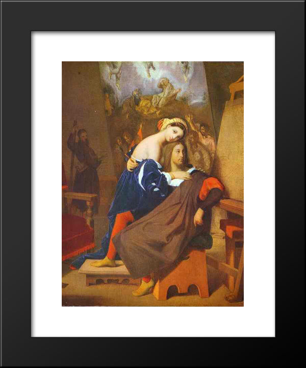 Raphael And Fornarina 20x24 Black Modern Wood Framed Art Print Poster by Ingres, Jean Auguste Dominique