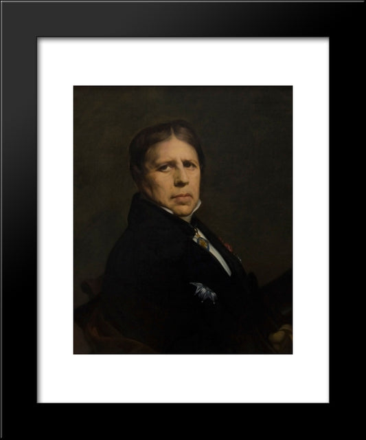 Self-Portrait At The Age Of 79 Years Old 20x24 Black Modern Wood Framed Art Print Poster by Ingres, Jean Auguste Dominique