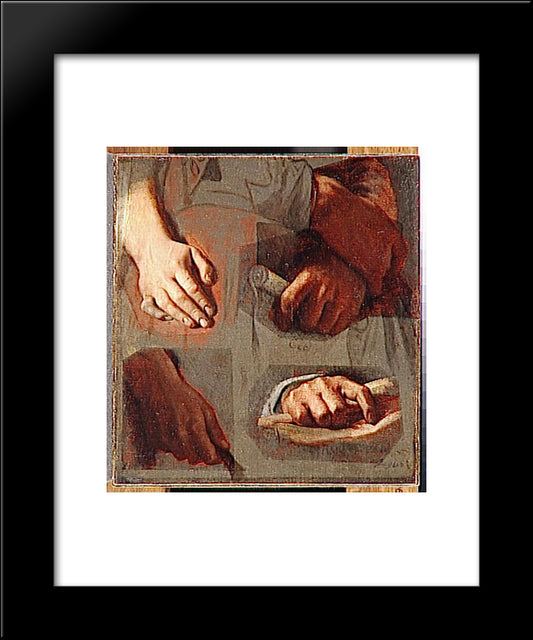 Studies For The Apotheosis Of Homer 20x24 Black Modern Wood Framed Art Print Poster by Ingres, Jean Auguste Dominique