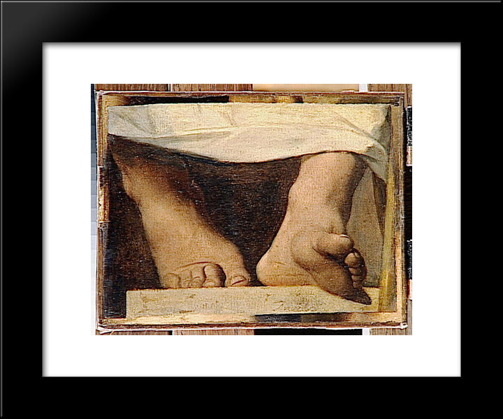 Study For The Apotheosis Of Homer, Homer'S Feet 20x24 Black Modern Wood Framed Art Print Poster by Ingres, Jean Auguste Dominique