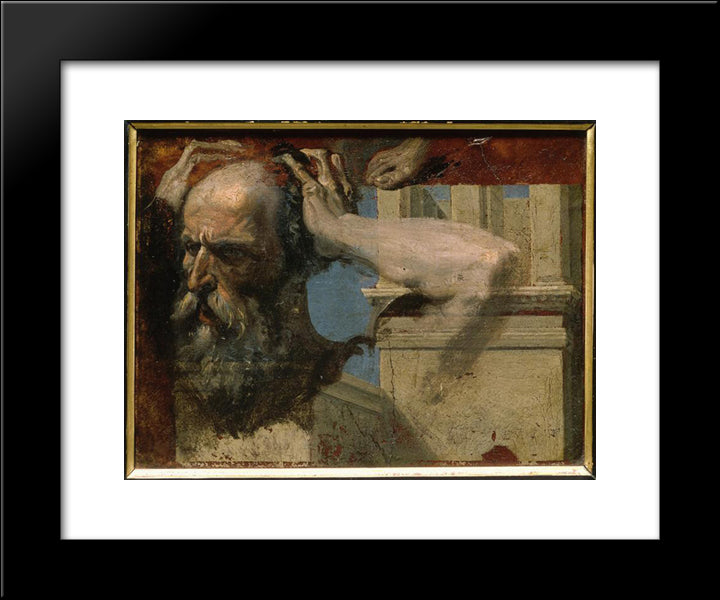 Study For The Martyrdom Of St. Symphorien 20x24 Black Modern Wood Framed Art Print Poster by Ingres, Jean Auguste Dominique