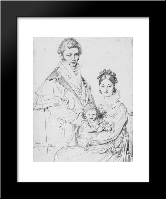 The Alexandre Lethiere Family 20x24 Black Modern Wood Framed Art Print Poster by Ingres, Jean Auguste Dominique