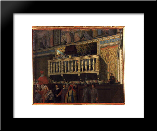 The Choir Of The Sistine Chapel 20x24 Black Modern Wood Framed Art Print Poster by Ingres, Jean Auguste Dominique