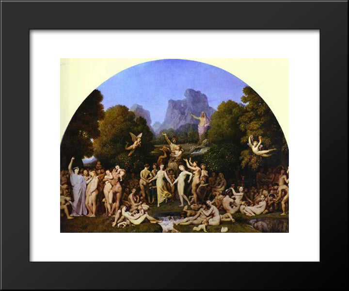 The Golden Age 20x24 Black Modern Wood Framed Art Print Poster by Ingres, Jean Auguste Dominique