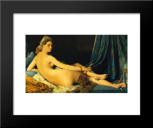 The Grande Odalisque 20x24 Black Modern Wood Framed Art Print Poster by Ingres, Jean Auguste Dominique