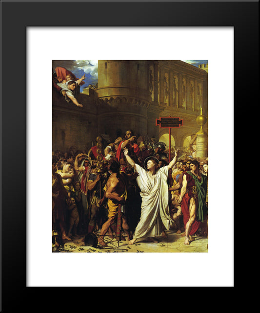 The Martyrdom Of St. Symphorian 20x24 Black Modern Wood Framed Art Print Poster by Ingres, Jean Auguste Dominique