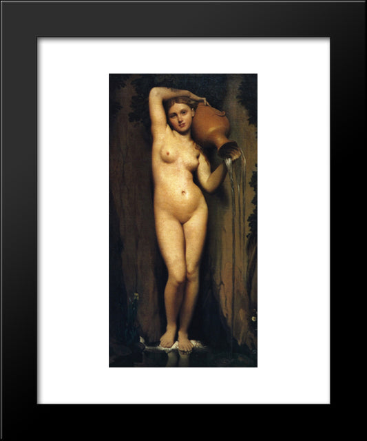 The Source 20x24 Black Modern Wood Framed Art Print Poster by Ingres, Jean Auguste Dominique