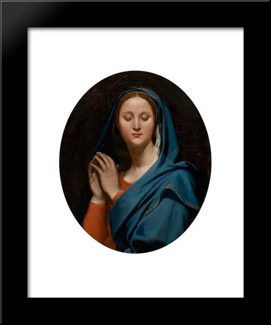 The Virgin Of The Blue Veil 20x24 Black Modern Wood Framed Art Print Poster by Ingres, Jean Auguste Dominique