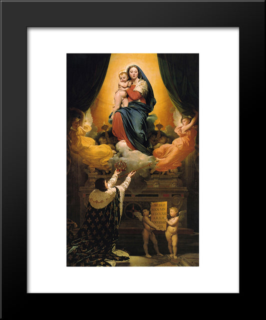 The Vow Of Louis Xiii 20x24 Black Modern Wood Framed Art Print Poster by Ingres, Jean Auguste Dominique