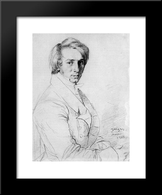 Ursin Jules Vatinelle 20x24 Black Modern Wood Framed Art Print Poster by Ingres, Jean Auguste Dominique