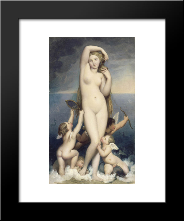 Venus Anadyomene 20x24 Black Modern Wood Framed Art Print Poster by Ingres, Jean Auguste Dominique