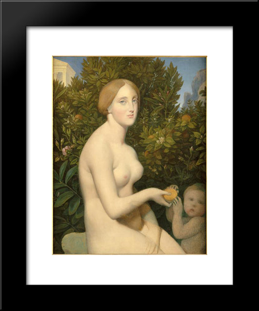 Venus At Paphos 20x24 Black Modern Wood Framed Art Print Poster by Ingres, Jean Auguste Dominique