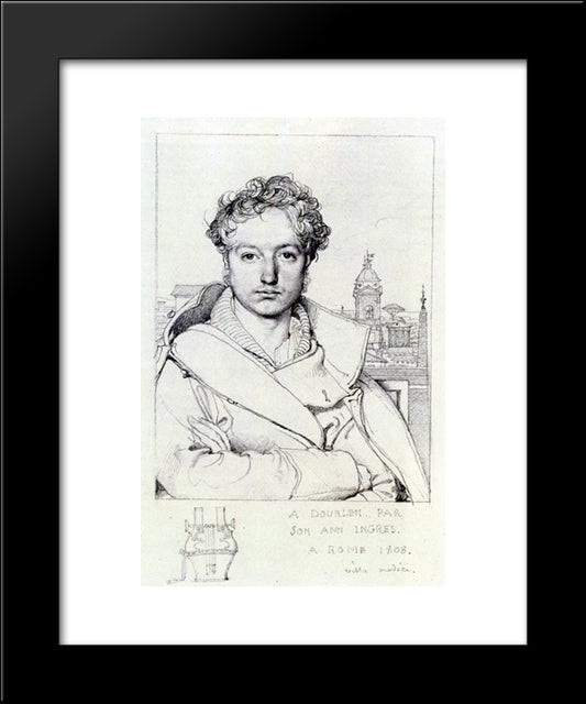 Victor Dourlen 20x24 Black Modern Wood Framed Art Print Poster by Ingres, Jean Auguste Dominique