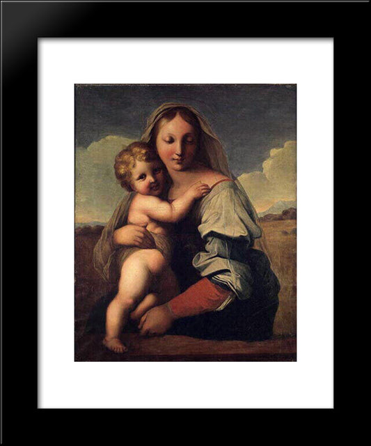 Virgin And Child 20x24 Black Modern Wood Framed Art Print Poster by Ingres, Jean Auguste Dominique