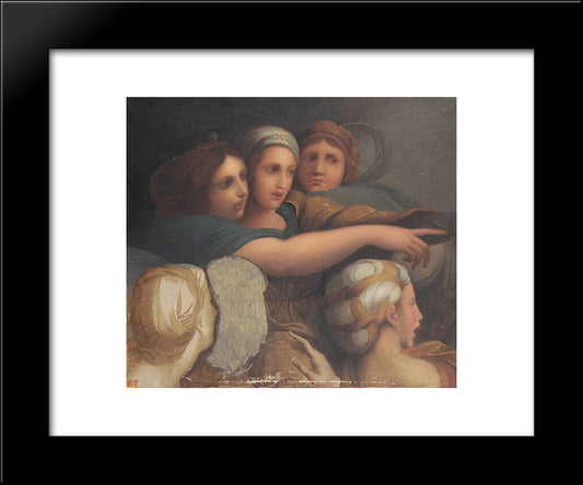 Women'S Group 20x24 Black Modern Wood Framed Art Print Poster by Ingres, Jean Auguste Dominique