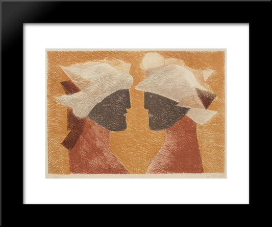 Greek Story 20x24 Black Modern Wood Framed Art Print Poster by Jean David