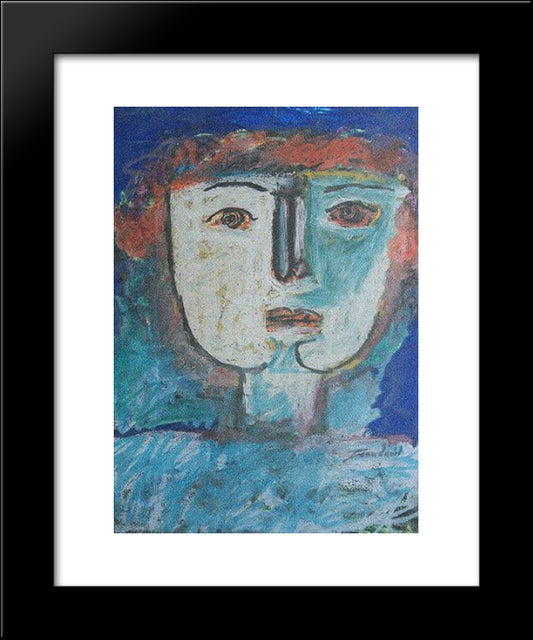 Head Portrait 20x24 Black Modern Wood Framed Art Print Poster by Jean David
