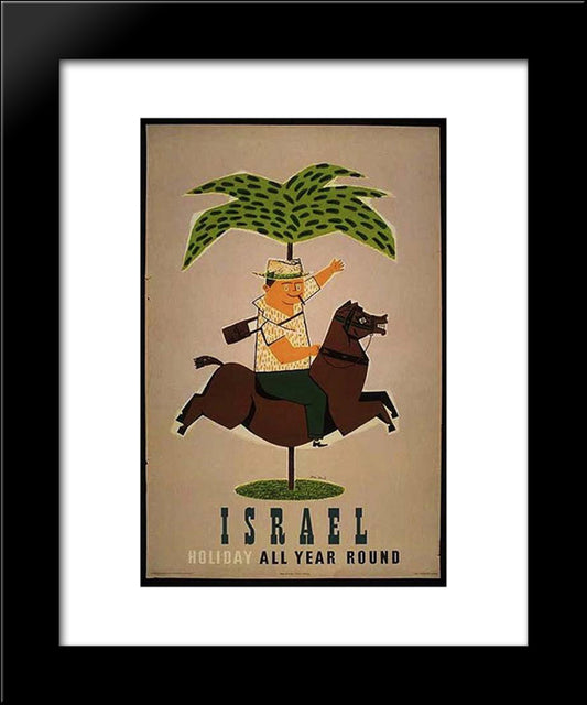 Holiday All Year Round 20x24 Black Modern Wood Framed Art Print Poster by Jean David