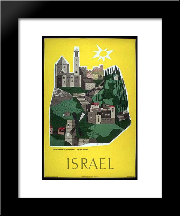 Israel 20x24 Black Modern Wood Framed Art Print Poster by Jean David