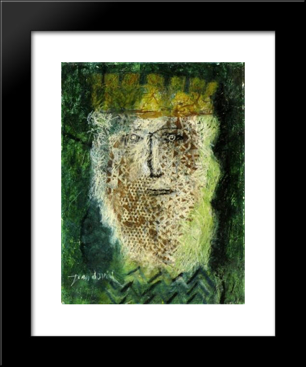 King David 20x24 Black Modern Wood Framed Art Print Poster by Jean David