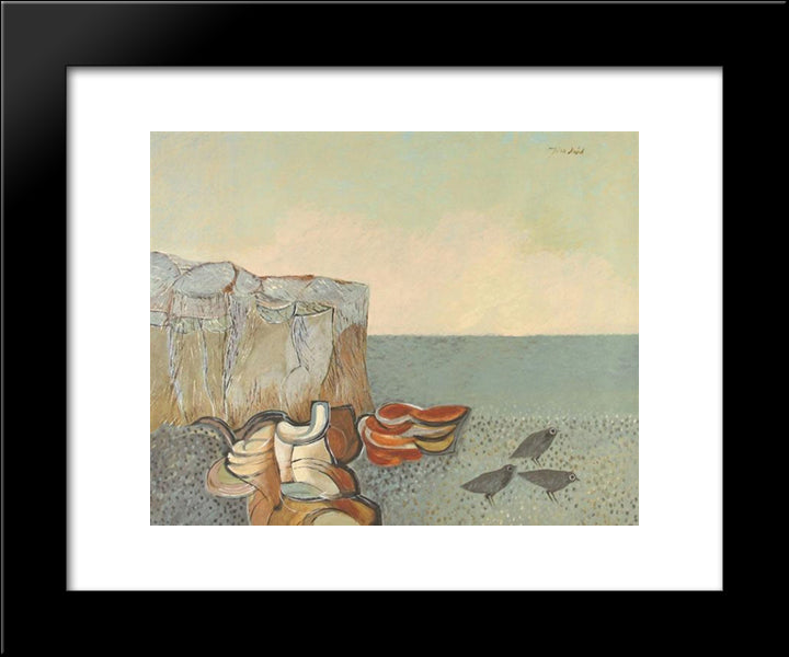 Marine Landscape 20x24 Black Modern Wood Framed Art Print Poster by Jean David