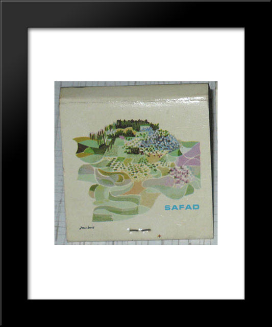 Safad (Match Box) 20x24 Black Modern Wood Framed Art Print Poster by Jean David