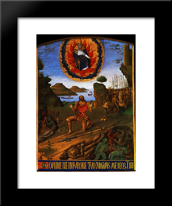 David Prayers 20x24 Black Modern Wood Framed Art Print Poster by Fouquet, Jean