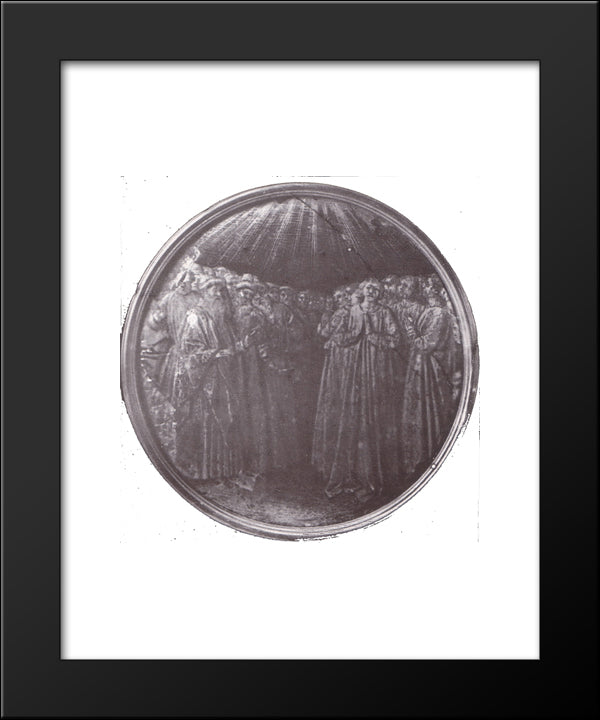 Medallion 20x24 Black Modern Wood Framed Art Print Poster by Fouquet, Jean