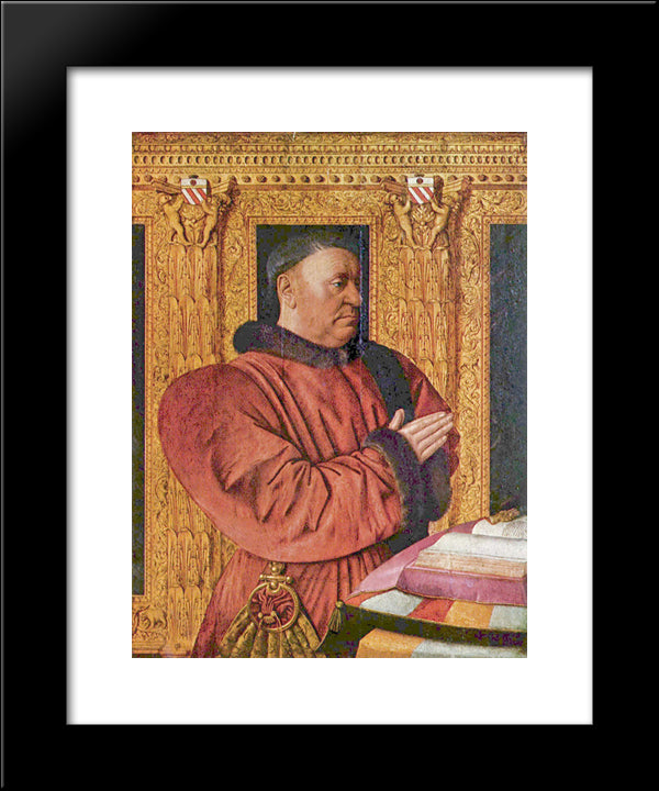 Portrait Of Guillaume Jouvenel Des Ursins, The Chancellor Of Charles Vii 20x24 Black Modern Wood Framed Art Print Poster by Fouquet, Jean