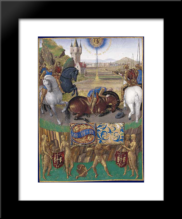 Saint Paul 20x24 Black Modern Wood Framed Art Print Poster by Fouquet, Jean