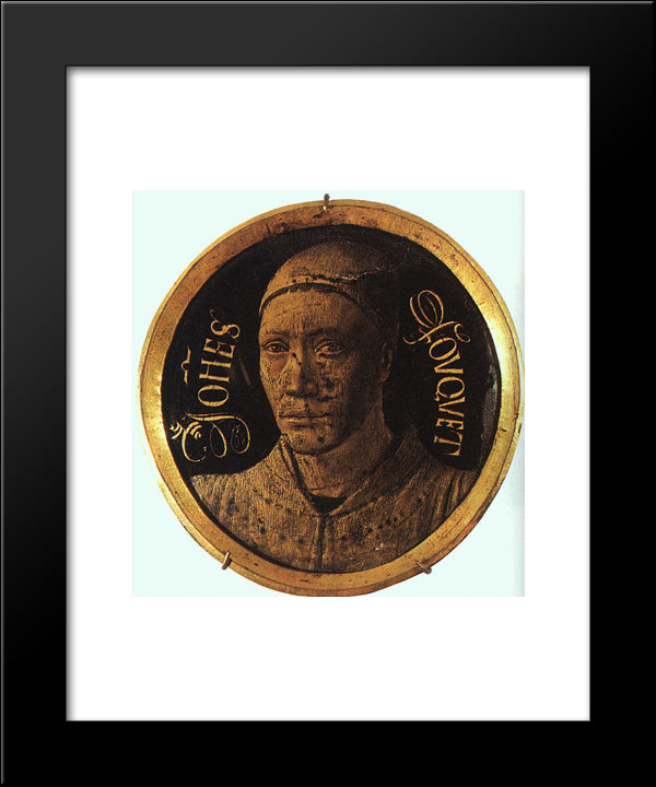 Self-Portrait 20x24 Black Modern Wood Framed Art Print Poster by Fouquet, Jean