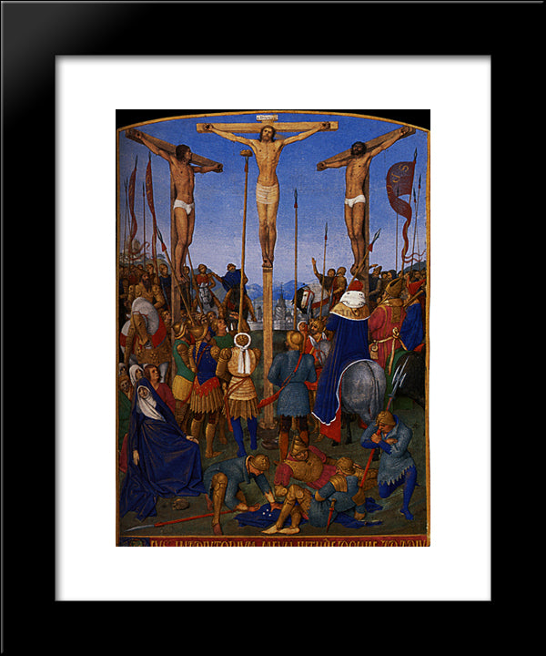 The Crucifixion 20x24 Black Modern Wood Framed Art Print Poster by Fouquet, Jean