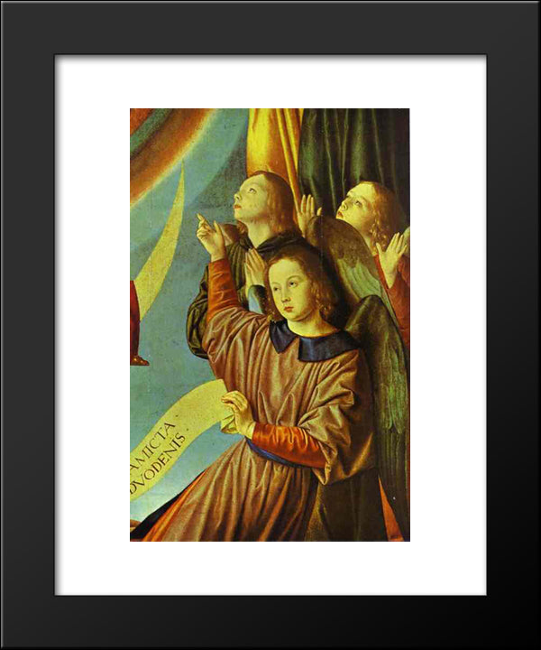 Portrait Of Margaret Of Austria (Portrait Of A Young Princess) 20x24 Black Modern Wood Framed Art Print Poster by Hey, Jean