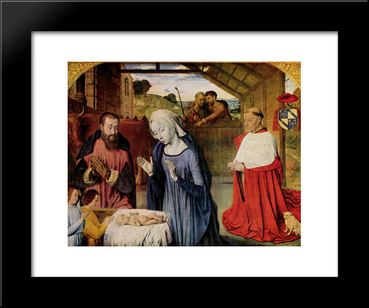The Nativity 20x24 Black Modern Wood Framed Art Print Poster by Hey, Jean