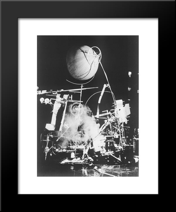 Homage To New York 20x24 Black Modern Wood Framed Art Print Poster by Tinguely, Jean