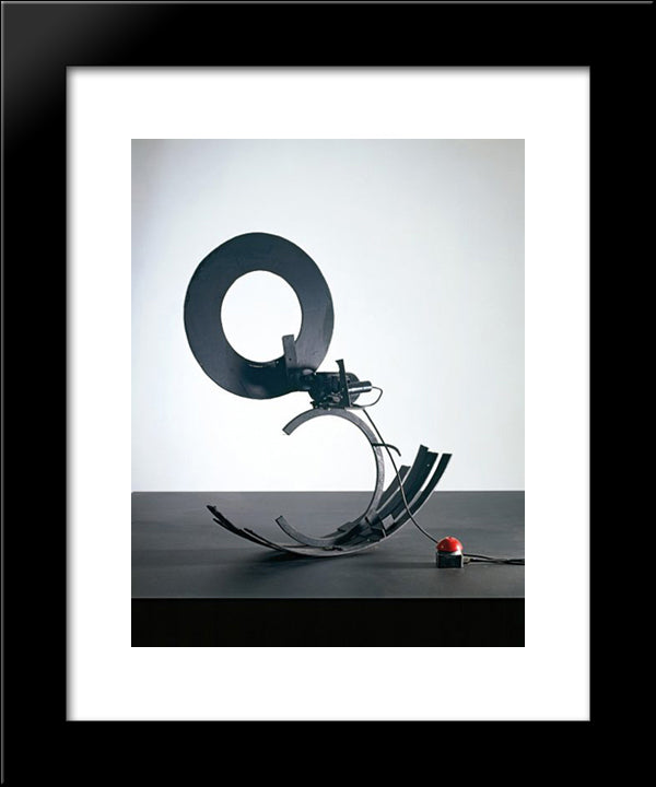 Santana 20x24 Black Modern Wood Framed Art Print Poster by Tinguely, Jean