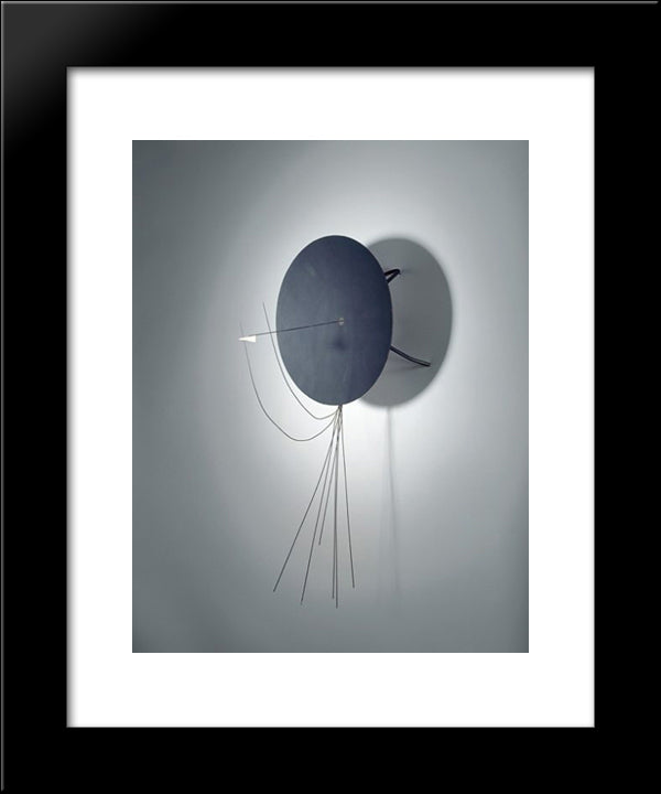 Translation No 1 - Pour Un Triangle 20x24 Black Modern Wood Framed Art Print Poster by Tinguely, Jean