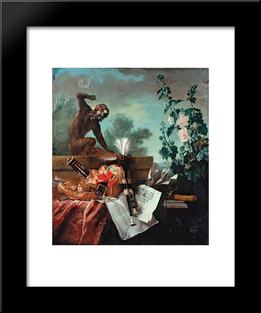 Allegory Of Air 20x24 Black Modern Wood Framed Art Print Poster by Oudry, Jean Baptiste