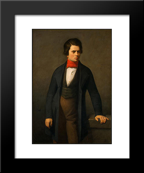 Leconte De Lisle 20x24 Black Modern Wood Framed Art Print Poster by Millet, Jean Francois