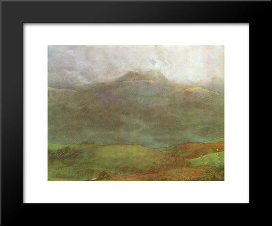 Puy De Dome 20x24 Black Modern Wood Framed Art Print Poster by Millet, Jean Francois