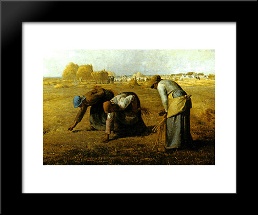 The Gleaners 20x24 Black Modern Wood Framed Art Print Poster by Millet, Jean Francois