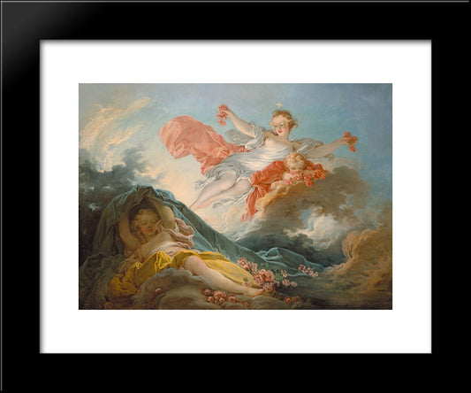 Aurore 20x24 Black Modern Wood Framed Art Print Poster by Fragonard, Jean Honore