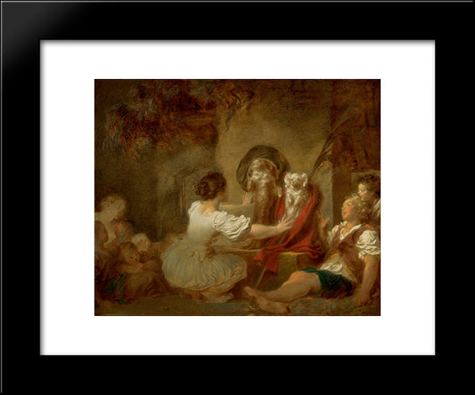 Education Is All 20x24 Black Modern Wood Framed Art Print Poster by Fragonard, Jean Honore