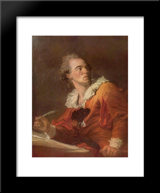 Inspiration 20x24 Black Modern Wood Framed Art Print Poster by Fragonard, Jean Honore