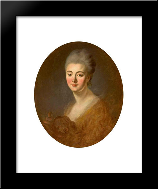 Portrait Of Elisabeth Sophie Constance De Lowendhal 20x24 Black Modern Wood Framed Art Print Poster by Fragonard, Jean Honore