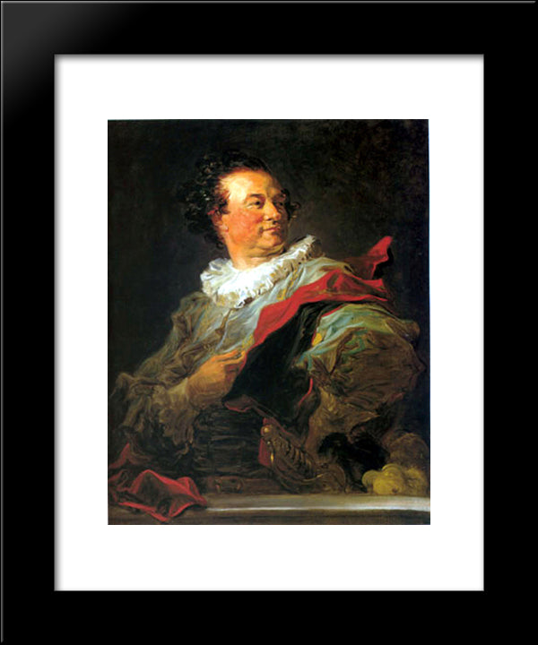 Portrait Of Francois Henri D`Harcourt 20x24 Black Modern Wood Framed Art Print Poster by Fragonard, Jean Honore