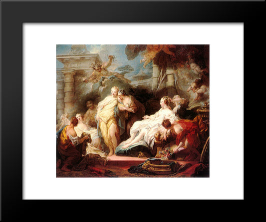 Psyche Showing Her Sisters Her Gifts From Cupid 20x24 Black Modern Wood Framed Art Print Poster by Fragonard, Jean Honore